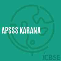 Apsss Karana High School Logo