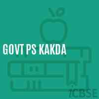 Govt Ps Kakda Primary School Logo