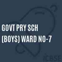 Govt Pry Sch (Boys) Ward No-7 Primary School Logo