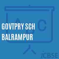 Govtpry Sch Balrampur Primary School Logo