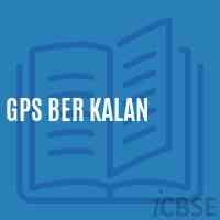 Gps Ber Kalan Primary School Logo