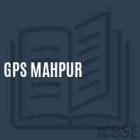 Gps Mahpur Primary School Logo