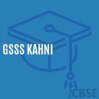 Gsss Kahni High School Logo