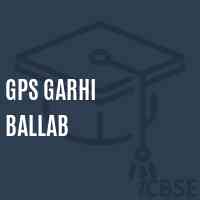 Gps Garhi Ballab Primary School Logo
