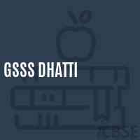 Gsss Dhatti High School Logo