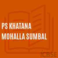 Ps Khatana Mohalla Sumbal Primary School Logo
