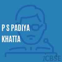 P S Padiya Khatta Primary School Logo