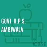 Govt. U.P.S. AMBIWALA Middle School Logo