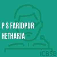 P S Faridpur Hetharia Primary School Logo