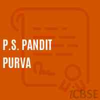 P.S. Pandit Purva Primary School Logo