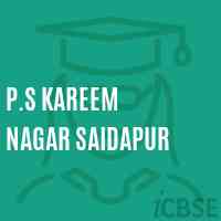 P.S Kareem Nagar Saidapur Primary School Logo