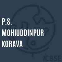 P.S. Mohiuddinpur Korava Primary School Logo