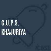 G.U.P.S. Khajuriya Middle School Logo