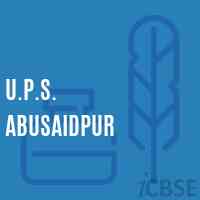 U.P.S. Abusaidpur Middle School Logo