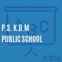 P.S. K.D.M Public School Logo