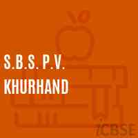 S.B.S. P.V. Khurhand Primary School Logo