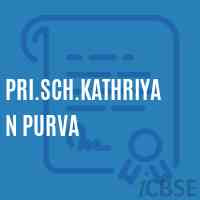 Pri.Sch.Kathriyan Purva Primary School Logo