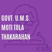 Govt. U.M.S. Moti Tola Thakarahan Middle School Logo
