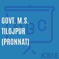 Govt. M.S. Tilojpur (Pronnat) Middle School Logo