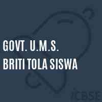 Govt. U.M.S. Briti Tola Siswa Middle School Logo
