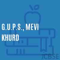 G.U.P.S., Mevi Khurd Middle School Logo
