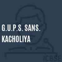 G.U.P.S. Sans. Kacholiya Middle School Logo