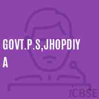 Govt.P.S,Jhopdiya Primary School Logo