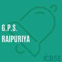 G.P.S. Raipuriya Primary School Logo