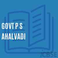Govt P S Ahalvadi Primary School Logo