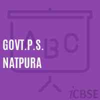 Govt.P.S. Natpura Primary School Logo