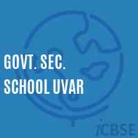 Govt. Sec. School Uvar Logo