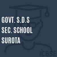Govt. S.D.S Sec. School Surota Logo