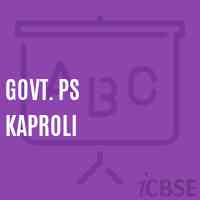 Govt. Ps Kaproli Primary School Logo