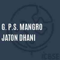 G. P.S. Mangro Jaton Dhani Primary School Logo