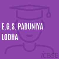 E.G.S. Paduniya Lodha Primary School Logo