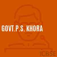Govt.P.S. Khora Primary School Logo