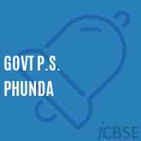 Govt P.S. Phunda Primary School Logo