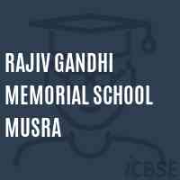 Rajiv Gandhi Memorial School Musra Logo