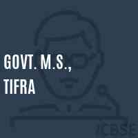 Govt. M.S., Tifra Middle School Logo