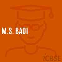 M.S. Badi Middle School Logo