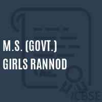 M.S. (Govt.) Girls Rannod Middle School Logo