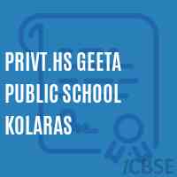 Privt.Hs Geeta Public School Kolaras Logo
