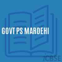 Govt Ps Mardehi Primary School Logo