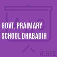 Govt. Praimary School Dhabadih Logo