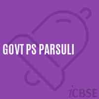 Govt Ps Parsuli Primary School Logo