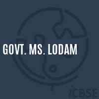 Govt. Ms. Lodam Middle School Logo