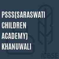 Psss(Saraswati Children Academy) Khanuwali Senior Secondary School Logo