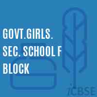 Govt.Girls. Sec. School F Block Logo