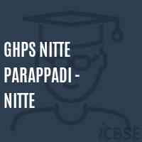 Ghps Nitte Parappadi - Nitte Middle School Logo