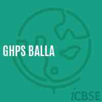 Ghps Balla Middle School Logo